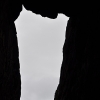 Torghatten, widok z wnętrza dziury