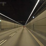 W tunelu przed mostem nad Sundem - Öresundsbron, Dania