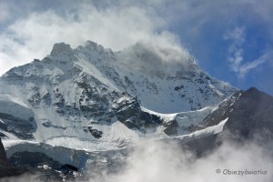 Wengen-Jungfrau widziana ze szlaki Eiger Walk