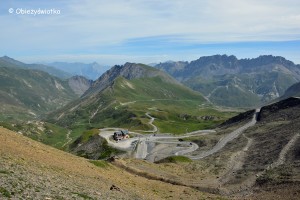 Widok z przełęczy Col du Galibier - 2642 m n.p.m., Alpy, Francja