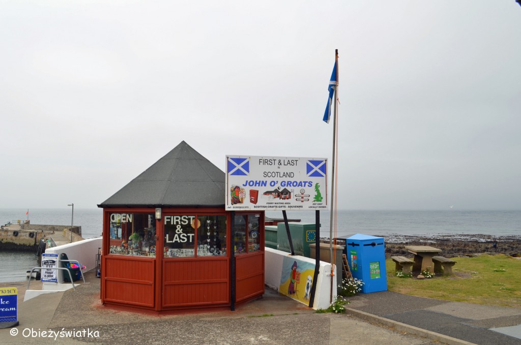 Pierwszy i ostatni kiosk w Szkocji - John o' Groats, Szkocja
