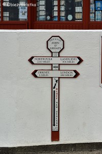 Drogowskaz - John o' Groats, Szkocja