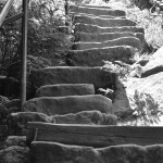 Kamienne schody na szlaku, Szwajcaria Saksońska
