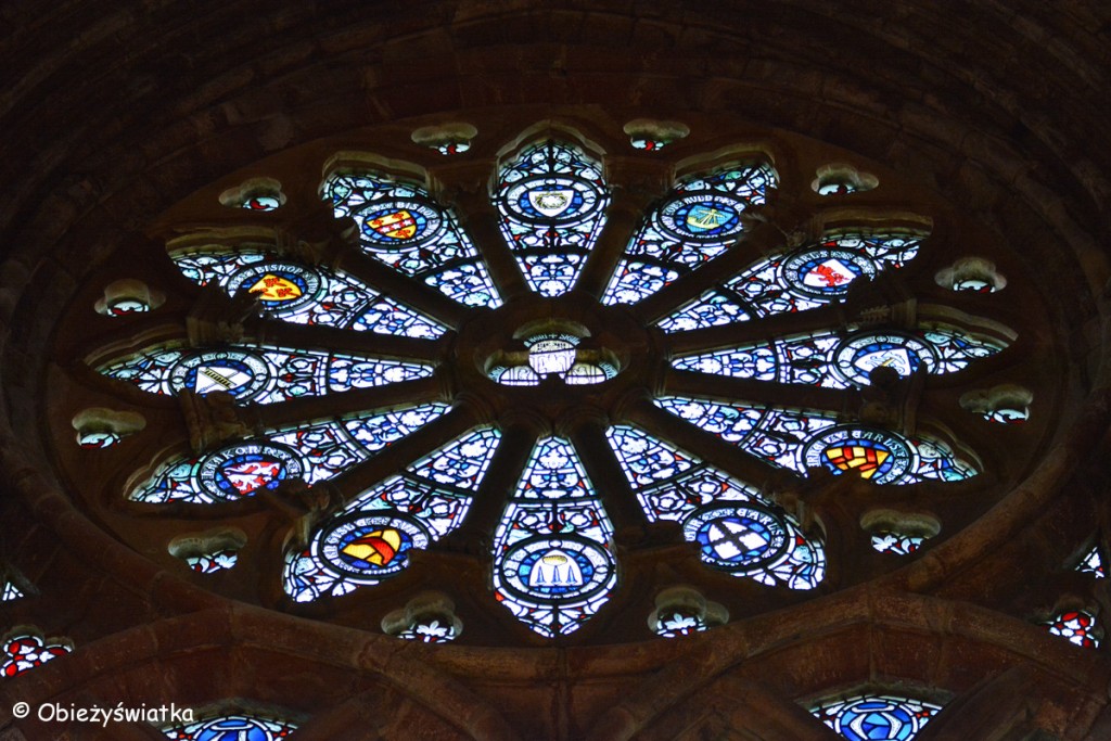 Rozeta - Katedra św. Magnusa w Kirkwall, Orkady, Szkocja