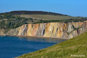 Kolorowe skały w Alum Bay, Isle of Wight