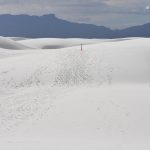 Szlakiem przez śnieżnobiałe wydmy, White Sands National Monument, USA