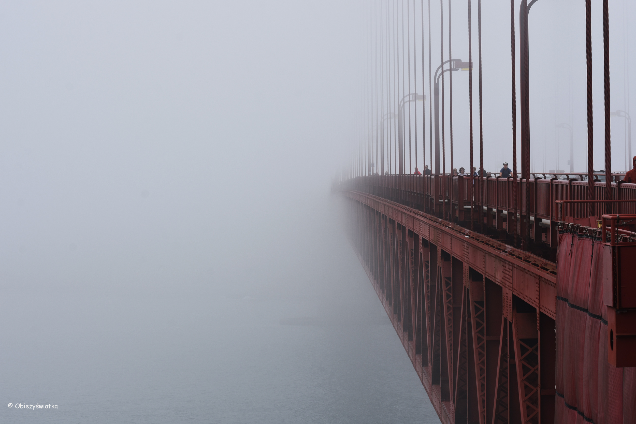 Golden Gate Bridge w mgle, San Francisco