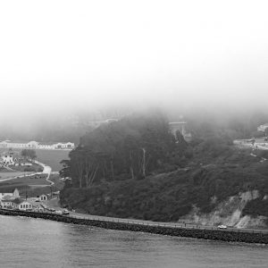 Nad Zatoką San Francisco, widok z mostu Golden Gate