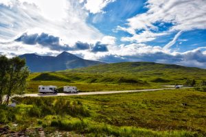 W Rannoch Moor, Szkocja, UK