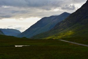 W Rannoch Moor - zielona dolina