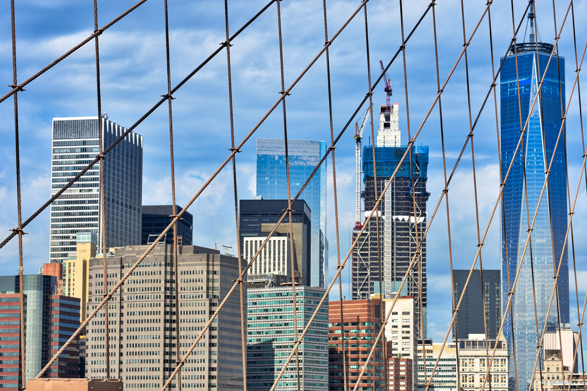 Widok na Manhattan z Mostu Brooklińskiego