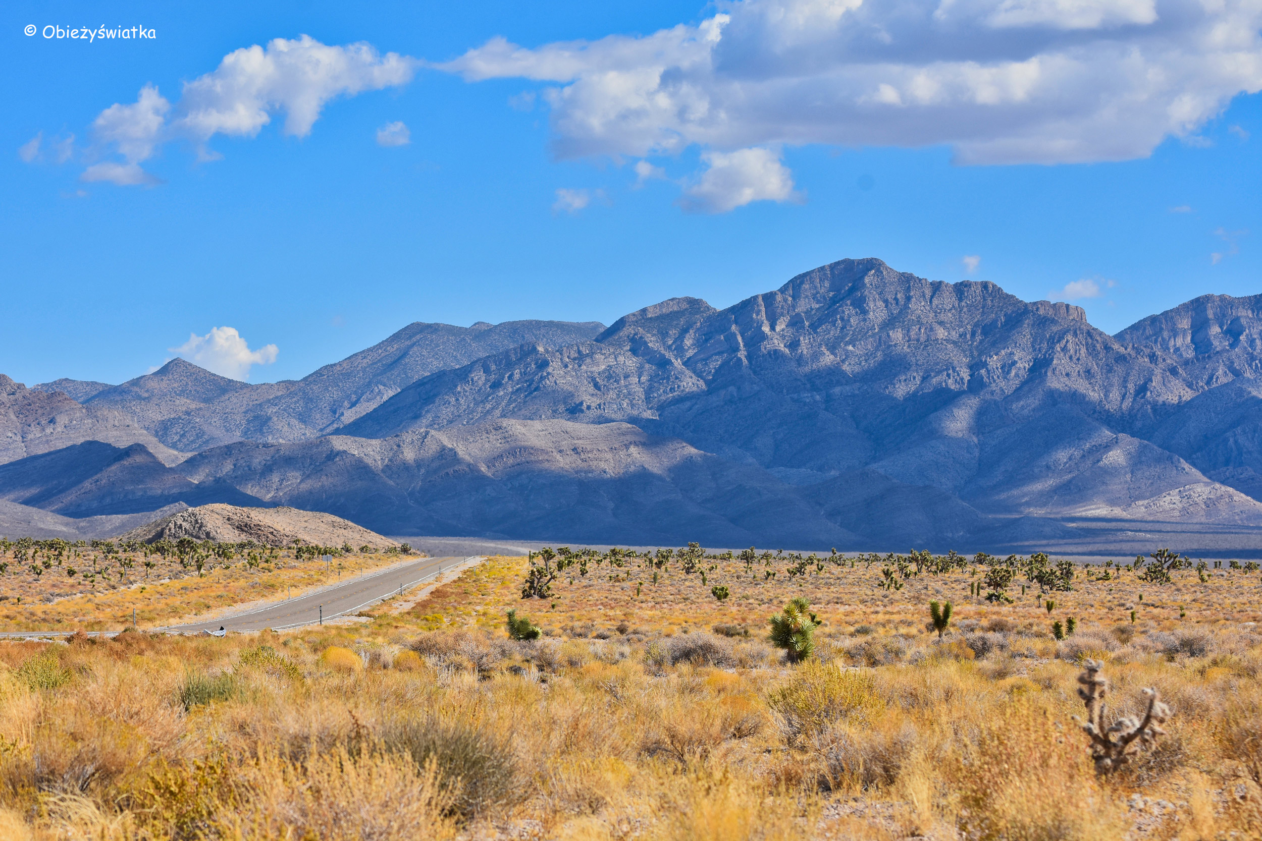 Odludzie, pustka i wiatr, Nevada, USA