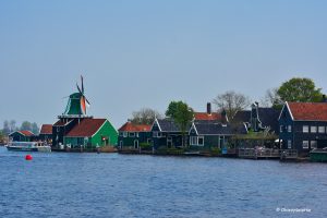 Widok na Zaanse Schans, Holandia