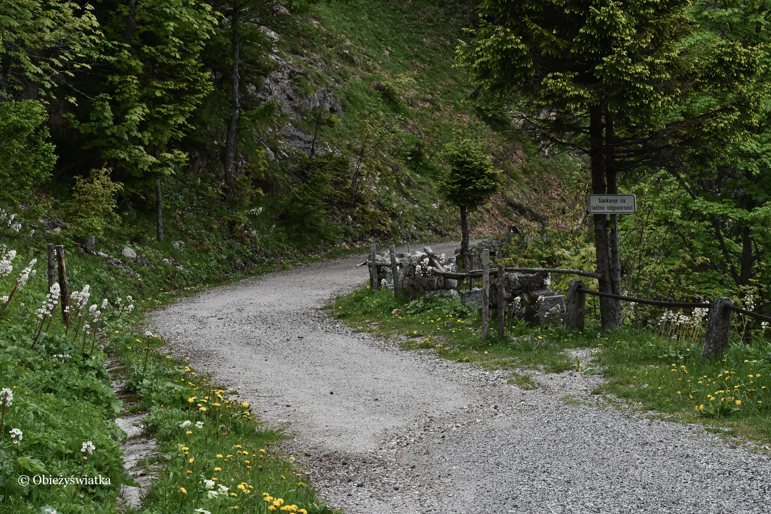 Szlak na przełęcz Ljubelj - słoweńska strona