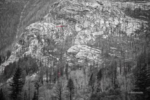 Trwają prace po pożarze w 2017 r. - Waterton Lakes National Park, Kanada