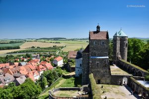 Zamek Stolpen i miasteczko