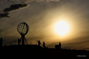 Ognista kula i globus, Nordkapp, Norwegia