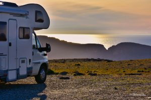Kamperem na Przylądku Północnym, Nordkapp, Norwegia