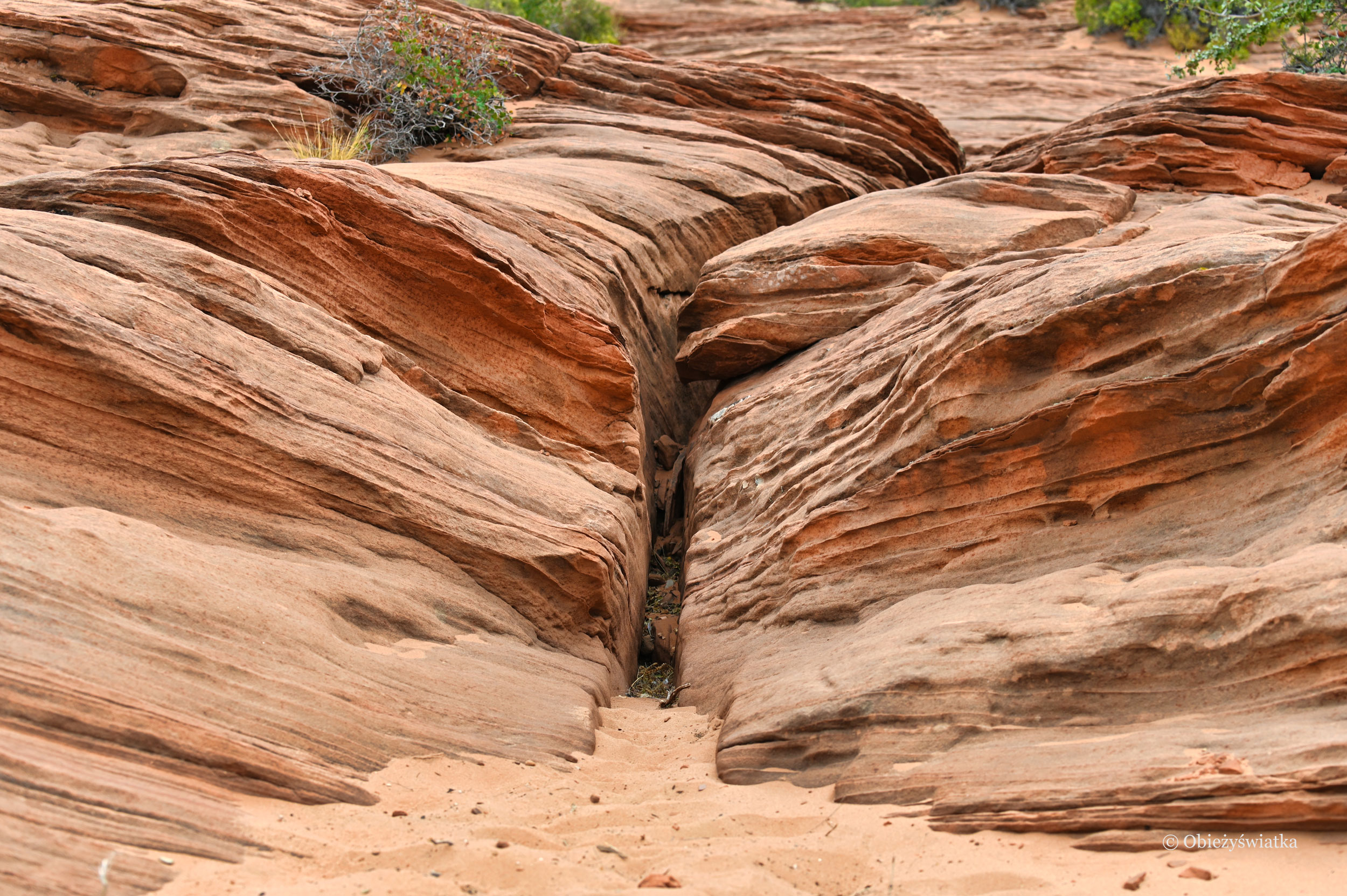 Szczeliny skalne w Glen Canyon