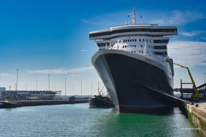 Queen Mary 2 w Southampton, Wielka Brytania 2019