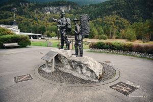 Pomnik powstały na stulecie urodzin miasta w 1997, Skagway, Alaska
