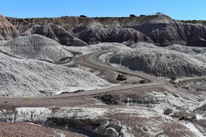 Krętą dróżką przez Blue Mesa, Petrified Forest National Park