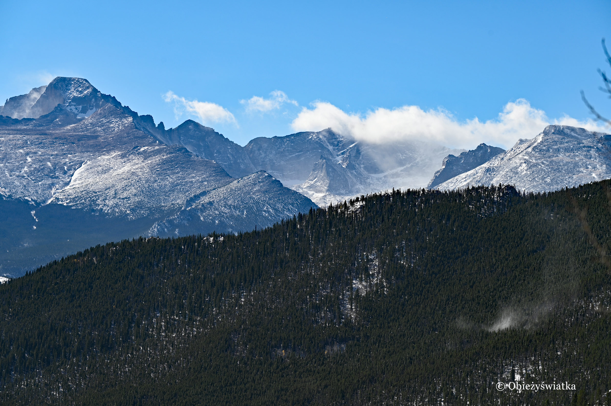 Zima w Parku Narodowym Rocky Mountain, Kolorado