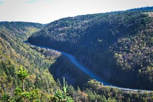 Cabot Trail, Cape Breton, Kanada - widok z trasy Skyline Trail