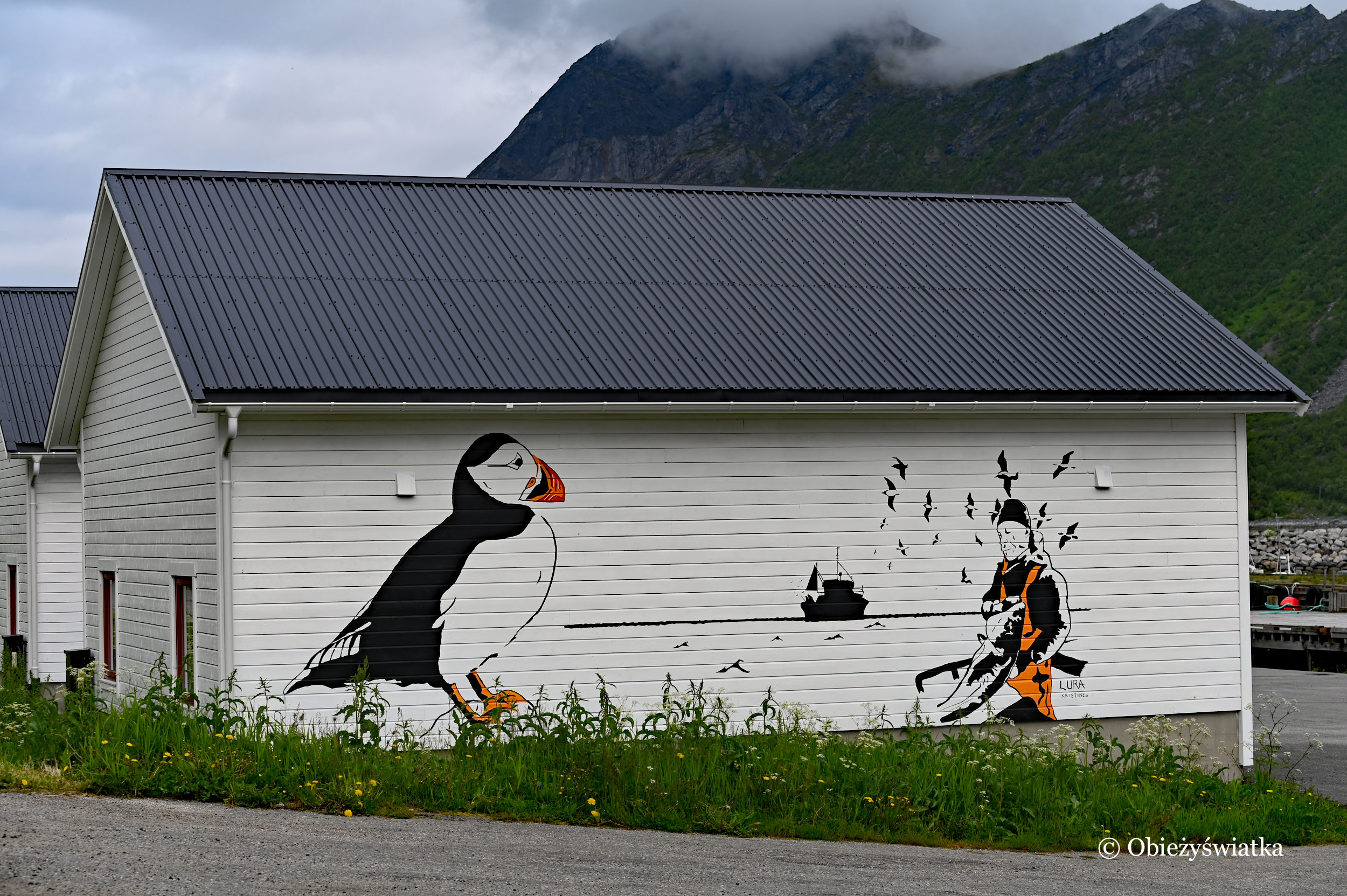 Street Art autorstwa Kristine Lury, Senja, Norwegia